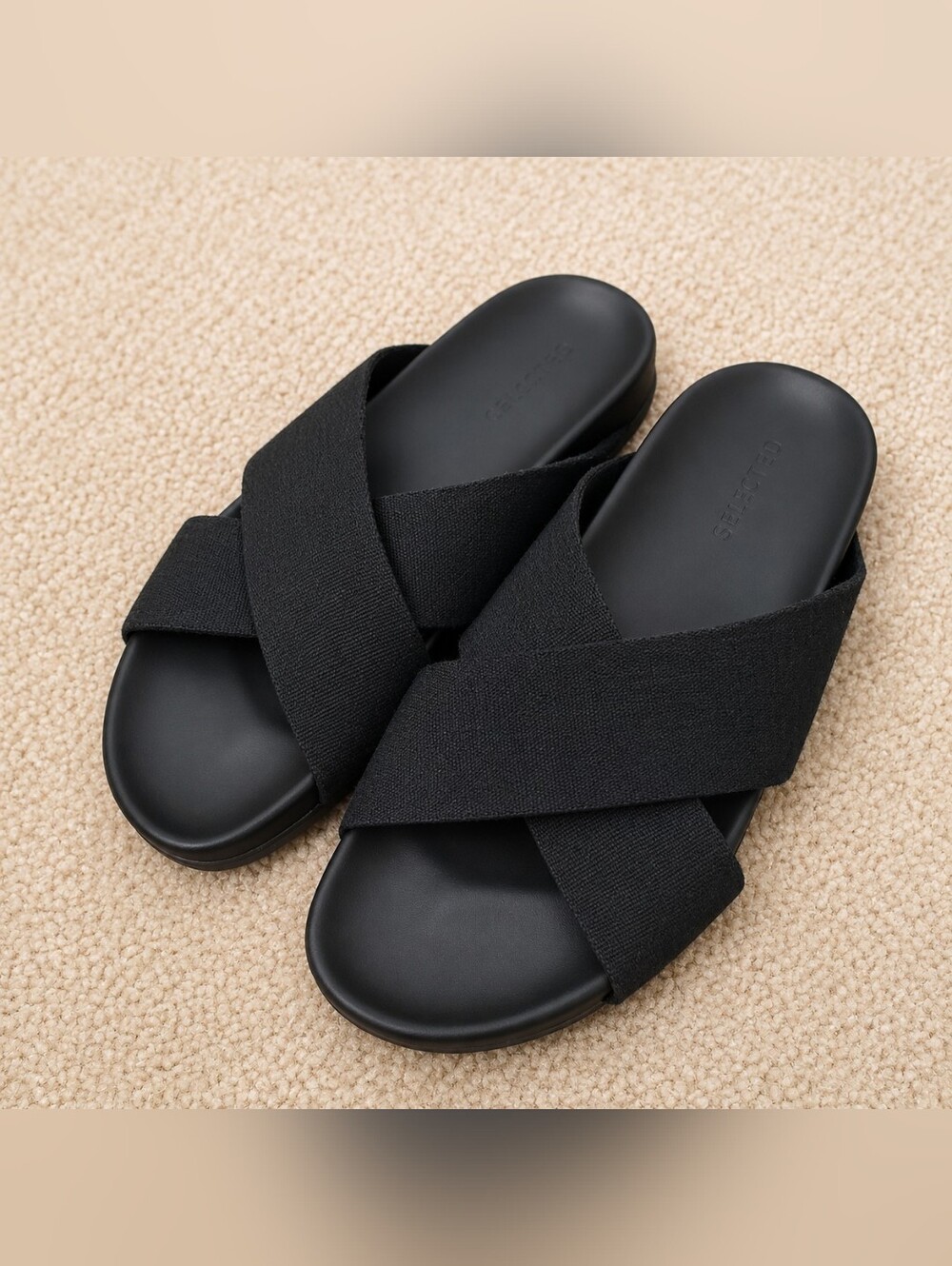Rothy's Women's Weekend Slide Round Toe Flat Size 10W Black Blue And Brown Color